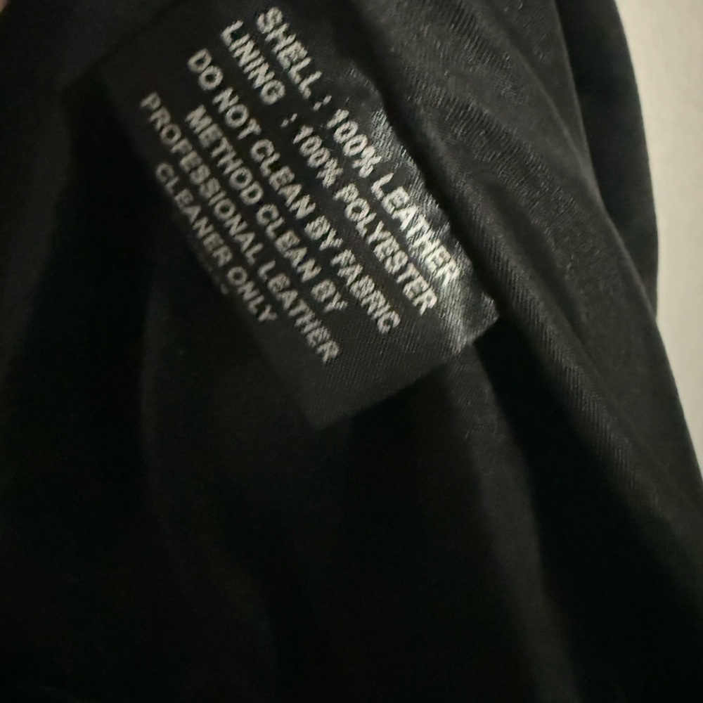 Kenna-T Real Leather Black Biker Vest with Zip Pockets - Picture 6 of 8